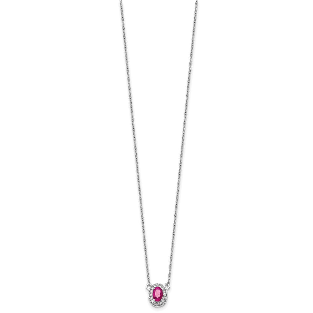 Gold Polished Ruby and Diamond Necklaces