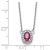 Gold Polished Ruby and Diamond Necklaces
