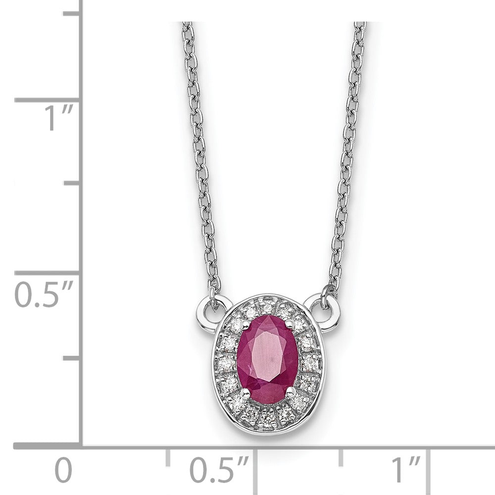 Gold Polished Ruby and Diamond Necklaces