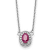 Gold Polished Ruby and Diamond Necklaces