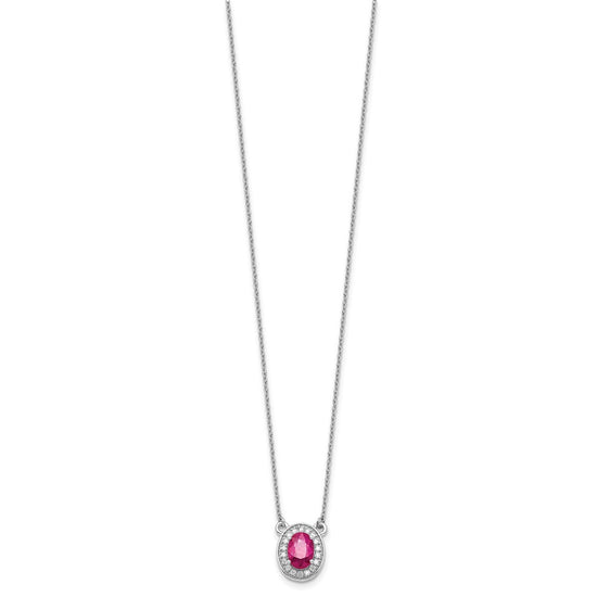 Gold Polished Ruby and Diamond Necklaces