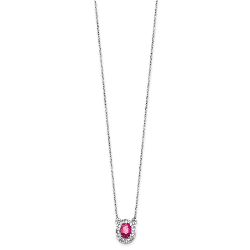 Gold Polished Ruby and Diamond Necklaces