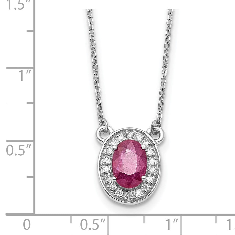 Gold Polished Ruby and Diamond Necklaces