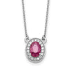Gold Polished Ruby and Diamond Necklaces