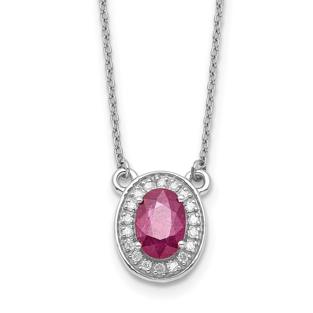 Gold Polished Ruby and Diamond Necklaces