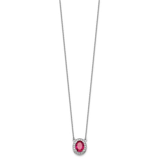 Gold Polished Ruby and Diamond Necklaces