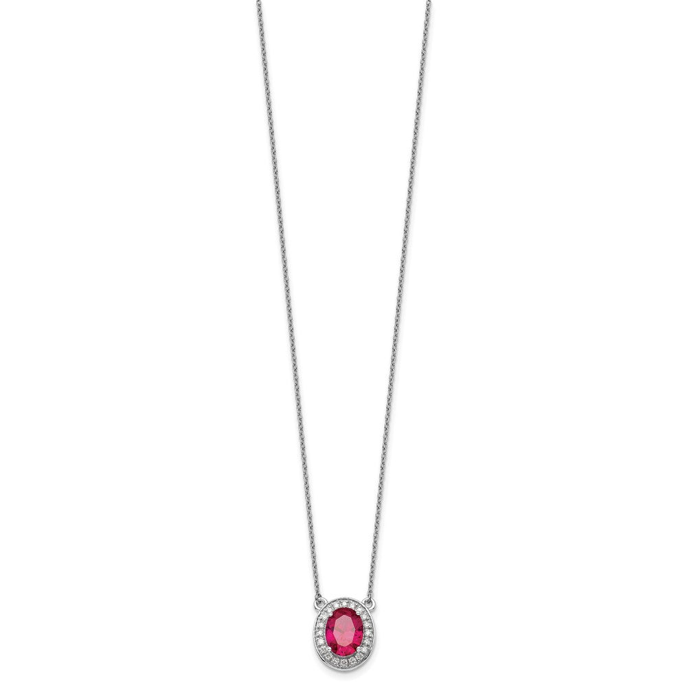 Gold Polished Ruby and Diamond Necklaces