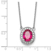Gold Polished Ruby and Diamond Necklaces