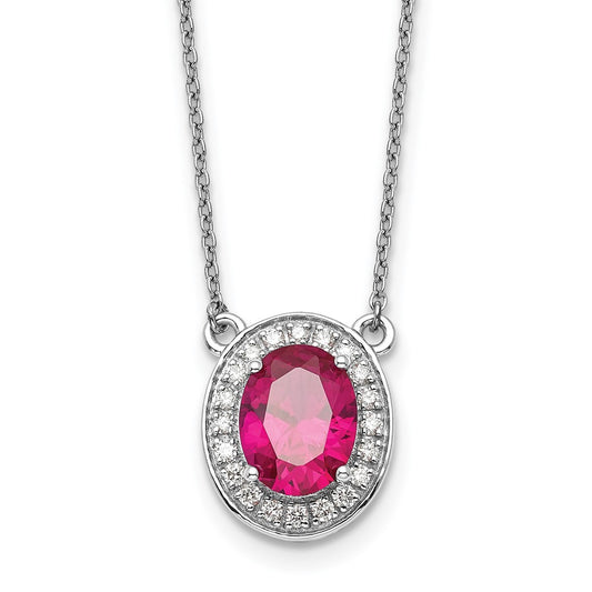 Gold Polished Ruby and Diamond Necklaces