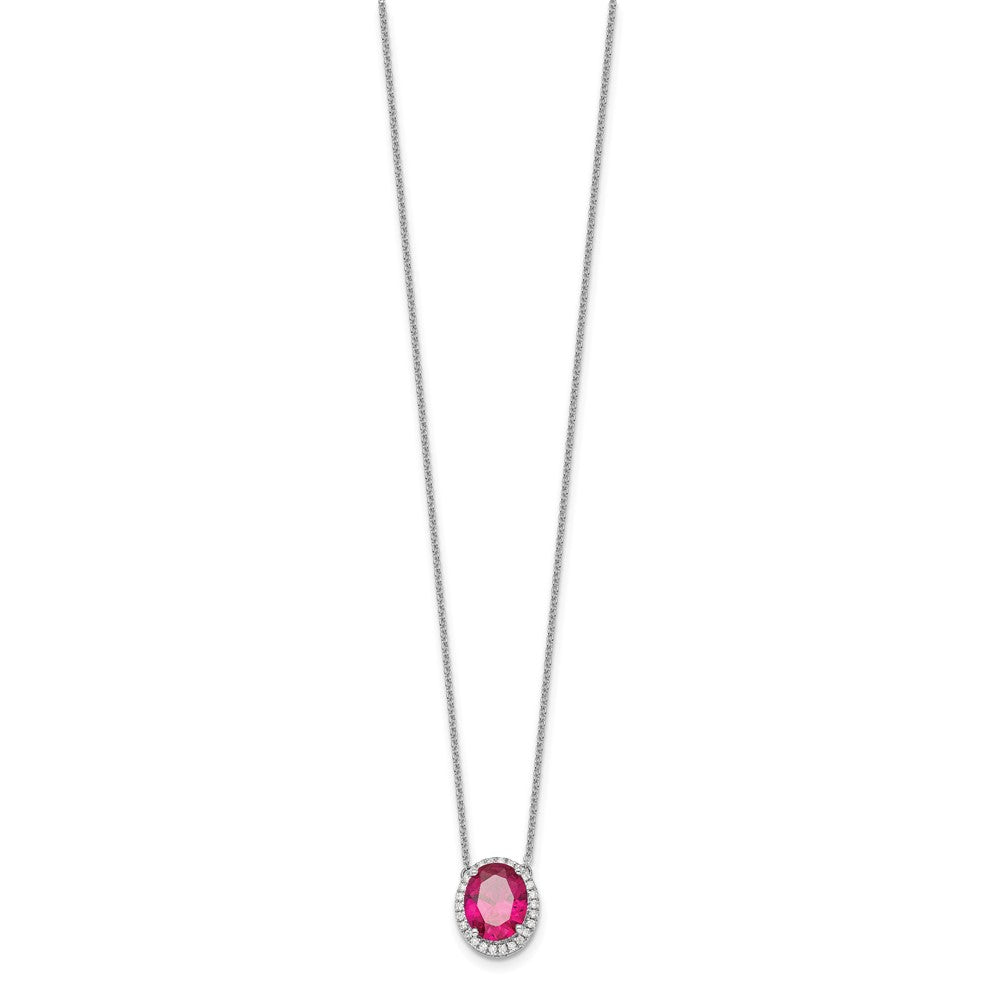 Gold Polished Ruby and Diamond Necklaces