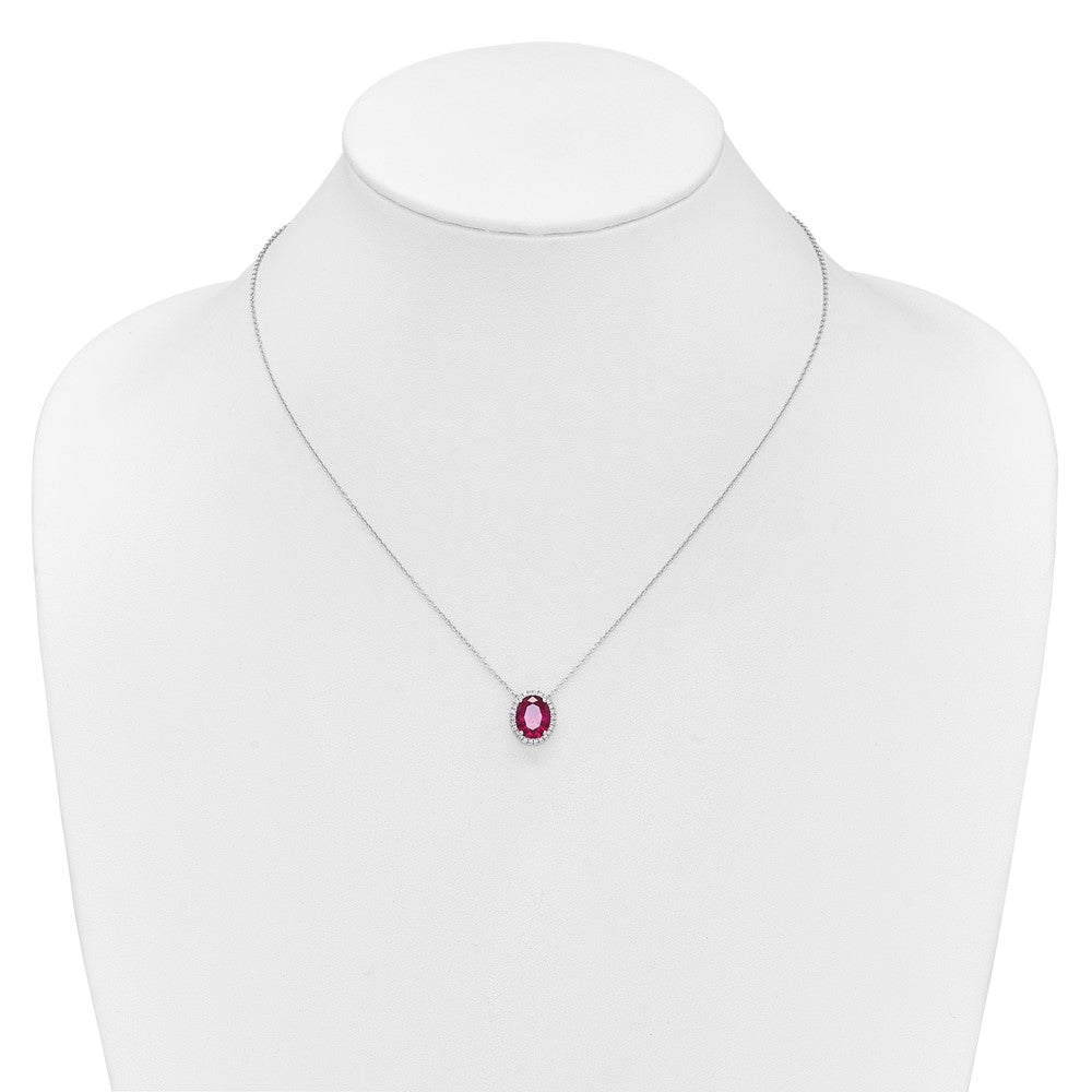 Gold Polished Ruby and Diamond Necklaces