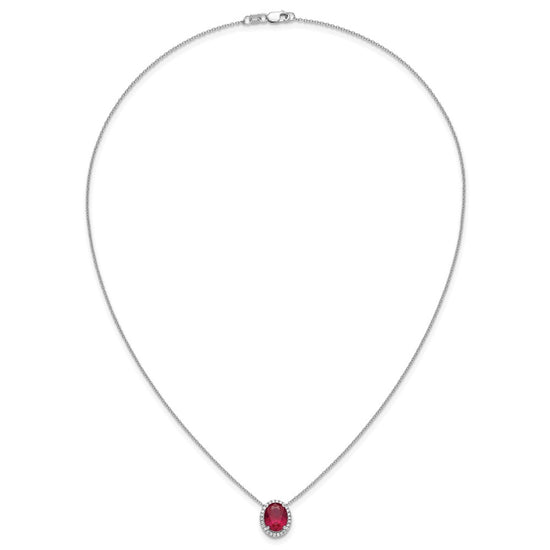 Gold Polished Ruby and Diamond Necklaces