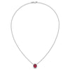 Gold Polished Ruby and Diamond Necklaces