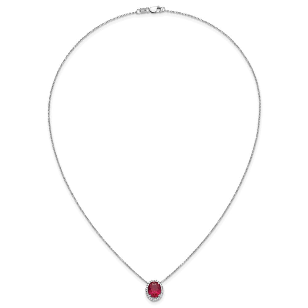 Gold Polished Ruby and Diamond Necklaces