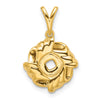 14k 1/5 carat Lab Grown Diamond VS/SI+ G+ Complete Love Knot Pendant