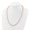14k Pink Near Round Freshwater Cultured Pearl Necklaces
