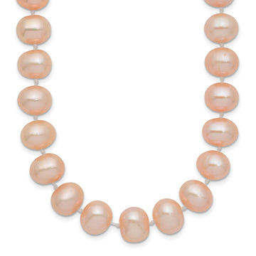 14k Pink Near Round Freshwater Cultured Pearl Necklaces