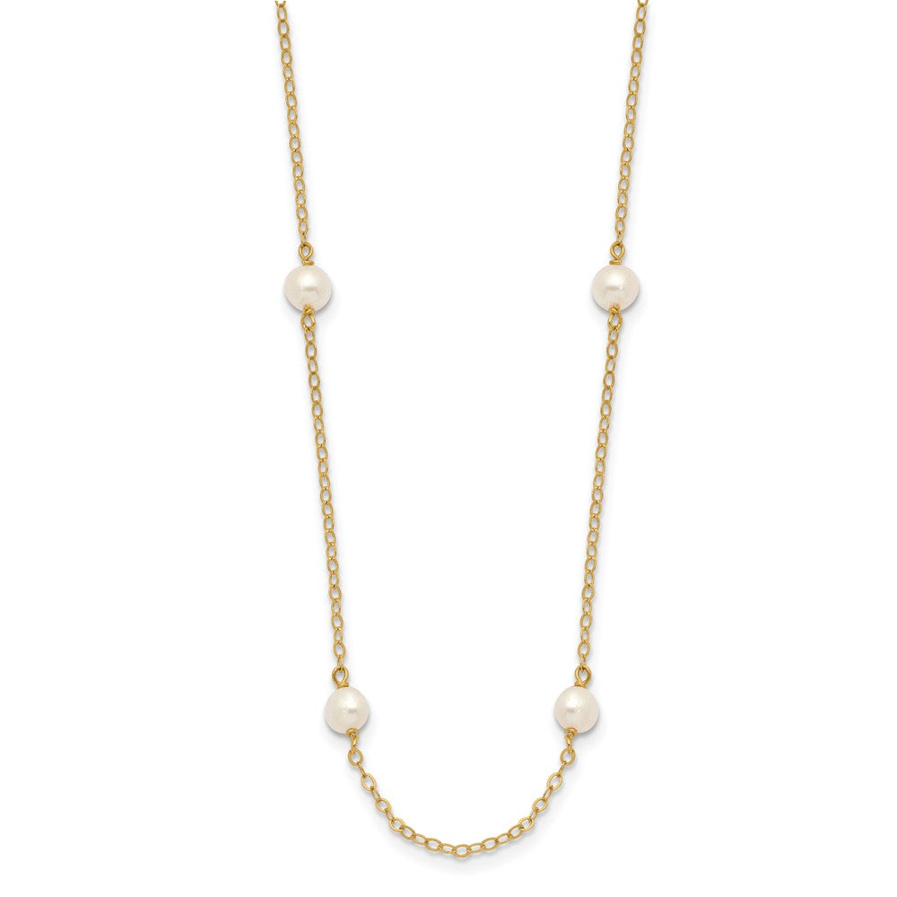 Gold Near Round Pearl Necklace
