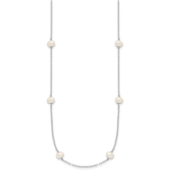 Gold Near Round Pearl Necklace