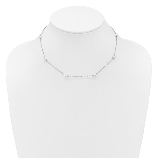 Gold Near Round Pearl Necklace