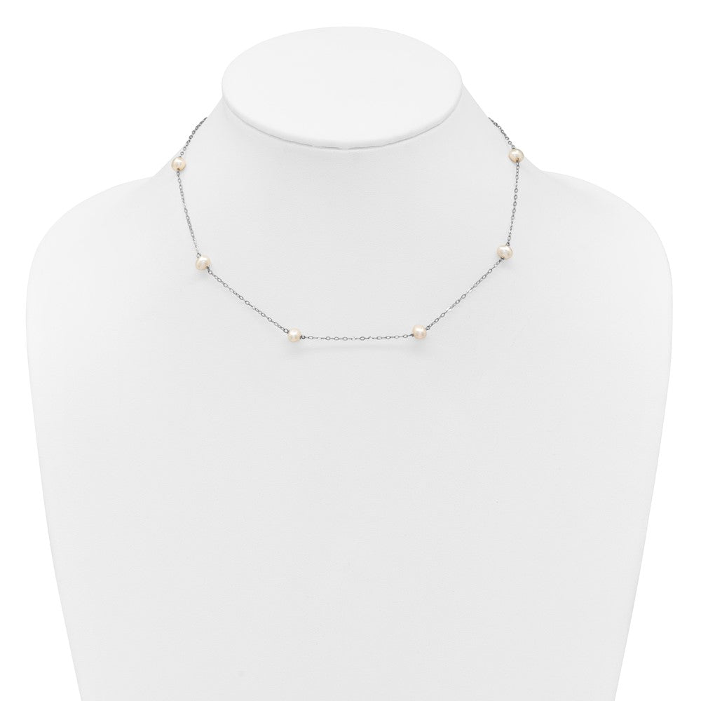 Gold Near Round Pearl Necklace