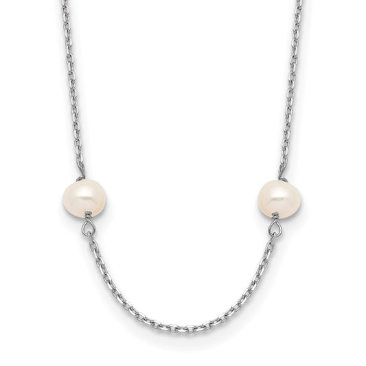 Gold Near Round Pearl Necklace