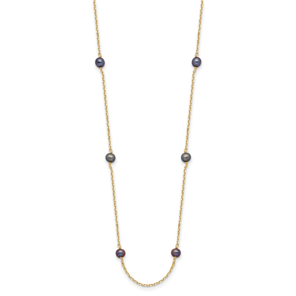 Gold Near Round Pearl Necklace