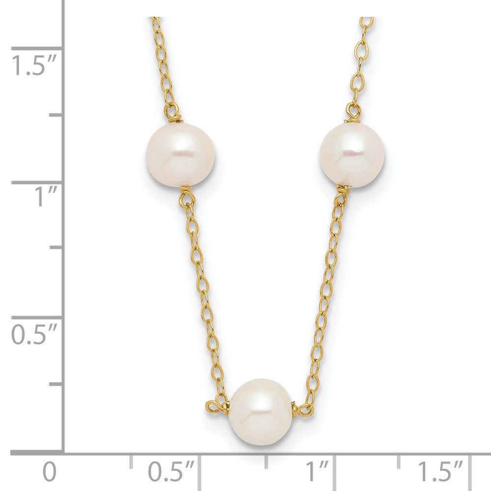 Gold Freahwater Cultured Near Round White Pearl