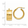 Gold Half Round Tube Hoop Earrings