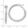 Gold Round Tube Omega Back Hoop Earrings