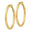 Gold Round Tube Omega Back Hoop Earrings
