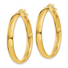 Gold Half Round Tube Hoop Earrings