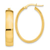 14k 5.75x31mm Polished Oval Tube Hoop Earrings