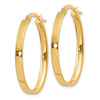 3mm Gold Oval Tube Hoop Earrings