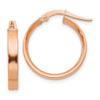 Gold Flat Square Tube Hoop Earrings
