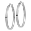 Gold Flat Square Tube Hoop Earrings