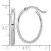 3mm Gold Oval Tube Hoop Earrings