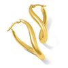 14k 3mm Twisted Oval Hoop Earrings