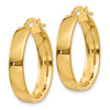 Gold Half Round Tube Hoop Earrings