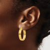 Gold Half Round Tube Hoop Earrings