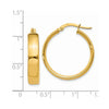 Gold Half Round Tube Hoop Earrings