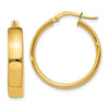 Gold Half Round Tube Hoop Earrings