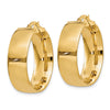 Gold Half Round Tube Hoop Earrings
