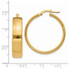 Gold Half Round Tube Hoop Earrings