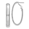 Gold Half Round Tube Oval Omega Back Hoop Earrings