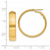 Gold Half Round Tube Omega Back Hoop Earrings