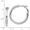 Gold Round Tube Omega Back Hoop Earrings