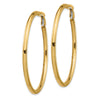 Gold Round Tube Omega Back Hoop Earrings