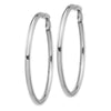 Gold Round Tube Omega Back Hoop Earrings