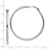Gold Round Tube Omega Back Hoop Earrings